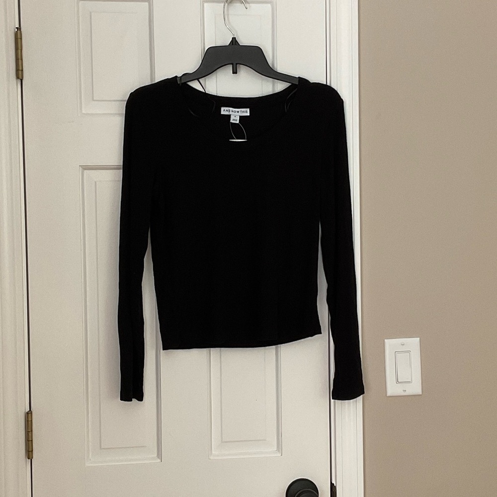 And Now This Black Long Sleeve Blouse